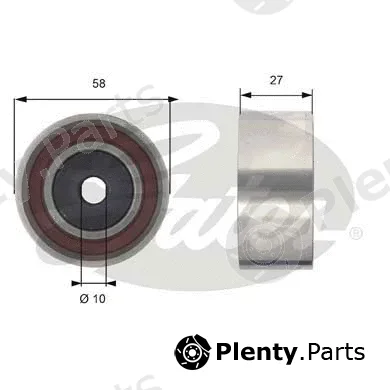 Gates T42214 — Deflection/Guide Pulley, timing belt PowerGrip®