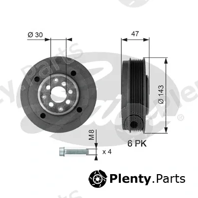 Gates TVD1014A — Belt Pulley, crankshaft DriveAlign®
