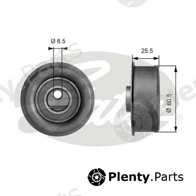 Gates T41058 — Tensioner Pulley, timing belt PowerGrip®
