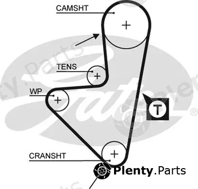 Gates 5347XS — Timing Belt PowerGrip®