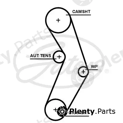 Gates 5673XS — Timing Belt PowerGrip®