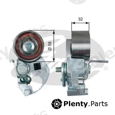 Gates T43133 — Tensioner Pulley, timing belt PowerGrip®