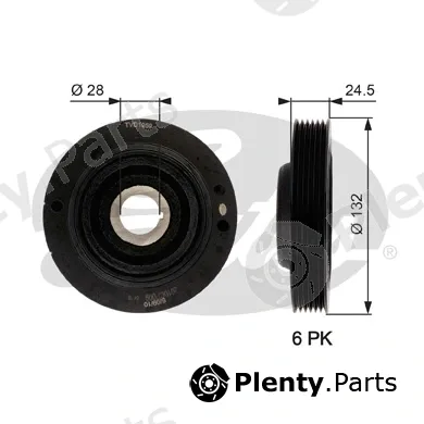 Gates TVD1059 — Belt Pulley, crankshaft DriveAlign®