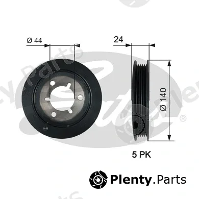 Gates TVD1125 — Belt Pulley, crankshaft DriveAlign®