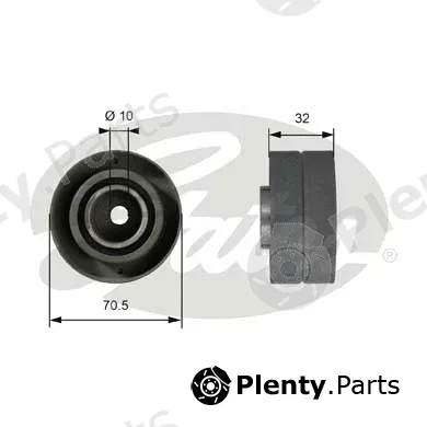 Gates T42072 — Deflection/Guide Pulley, timing belt PowerGrip®