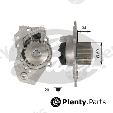 Gates WP0007 — Water Pump, engine cooling