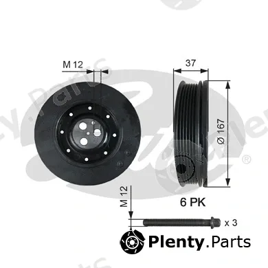 Gates TVD1060A — Belt Pulley, crankshaft DriveAlign®