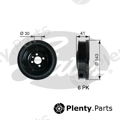 Gates TVD1031 — Belt Pulley, crankshaft DriveAlign®