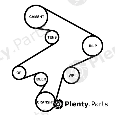 Gates 5711XS — Timing Belt PowerGrip®