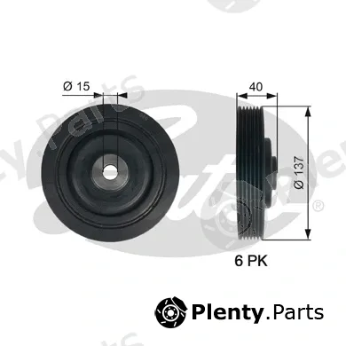 Gates TVD1045 — Belt Pulley, crankshaft DriveAlign®
