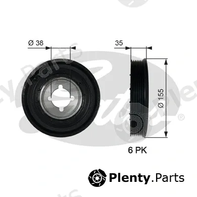 Gates TVD1085 — Belt Pulley, crankshaft DriveAlign®