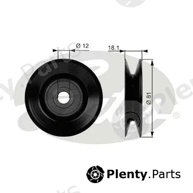 Gates T38036 — Deflection/Guide Pulley, V-belt DriveAlign®