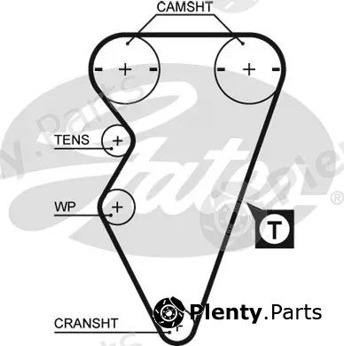 Gates 5238XS — Timing Belt PowerGrip®