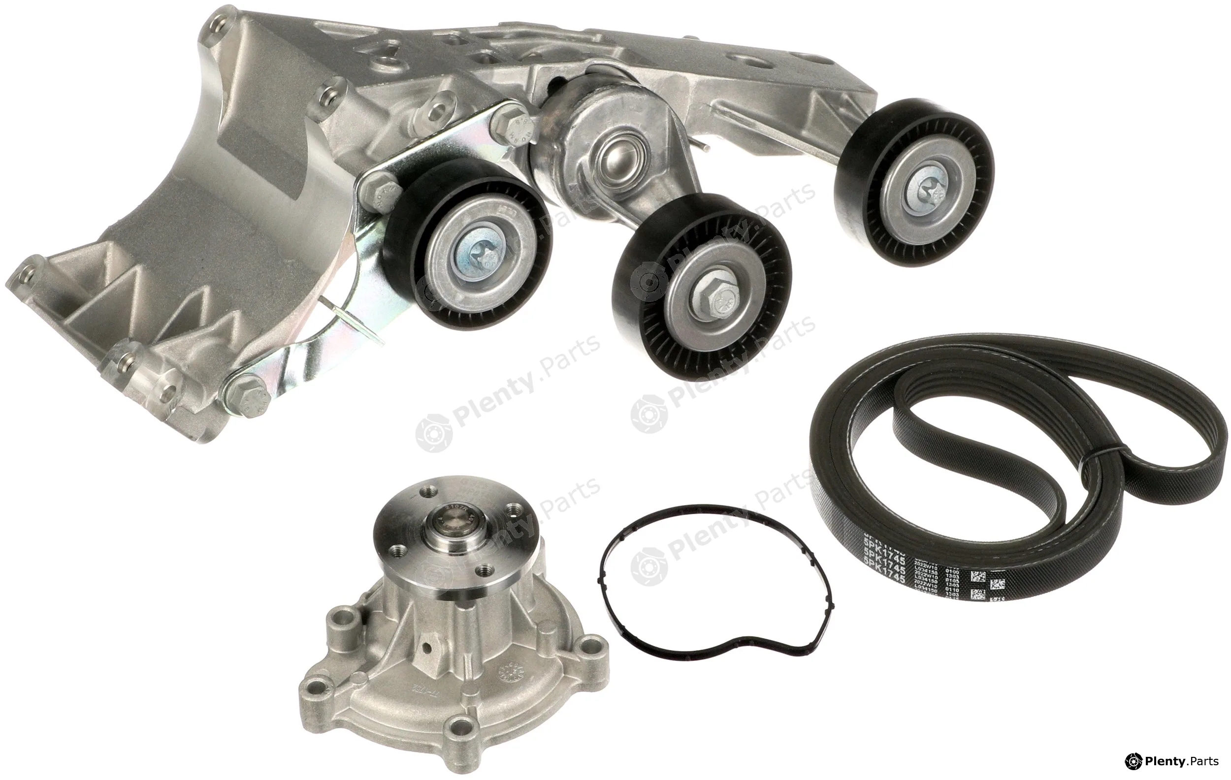 Gates KP15PK1745 — Water Pump + V-Ribbed Belt Kit Micro-V® Kit