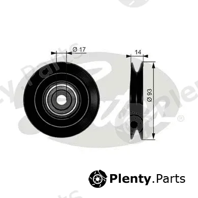 Gates T38003 — Deflection/Guide Pulley, V-belt DriveAlign®