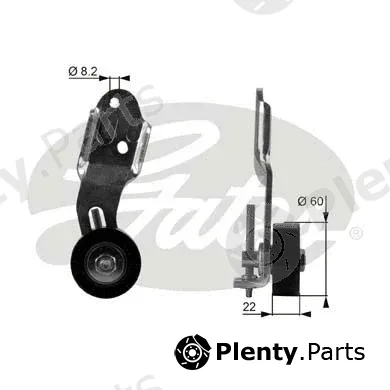 Gates T36108 — Tensioner Pulley, V-ribbed belt DriveAlign®