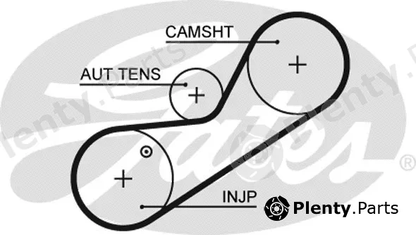 Gates 5546XS — Timing Belt PowerGrip®