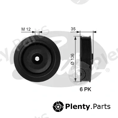 Gates TVD1028 — Belt Pulley, crankshaft DriveAlign®