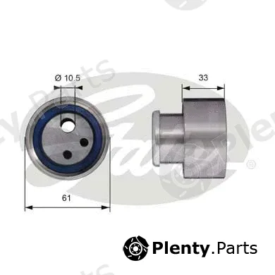 Gates T41119 — Tensioner Pulley, timing belt PowerGrip®