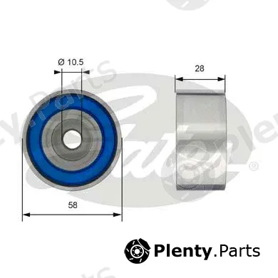Gates T42181 — Deflection/Guide Pulley, timing belt PowerGrip®