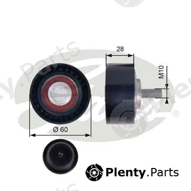 Gates T36384 — Deflection/Guide Pulley, V-ribbed belt DriveAlign®