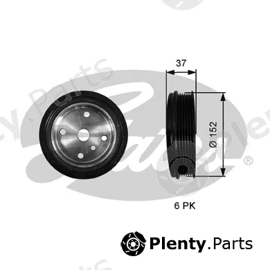 Gates TVD1137 — Belt Pulley, crankshaft DriveAlign®