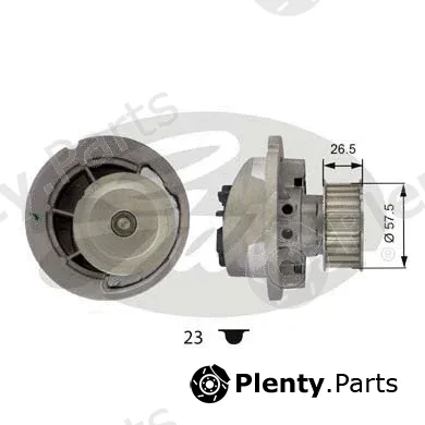 Gates WP0036 — Water Pump, engine cooling