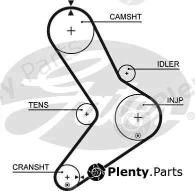 Gates 5334XS — Timing Belt PowerGrip®