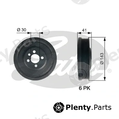 Gates TVD1001 — Belt Pulley, crankshaft DriveAlign®