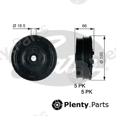 Gates TVD1068 — Belt Pulley, crankshaft DriveAlign®