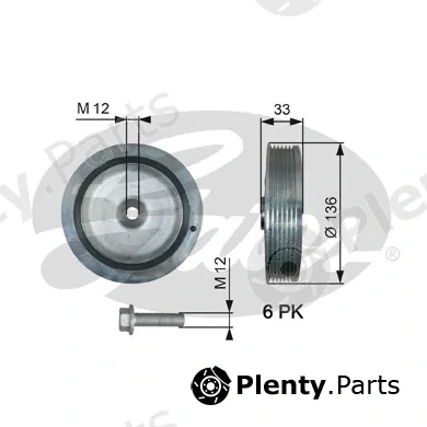 Gates TVD1008A — Belt Pulley, crankshaft DriveAlign®