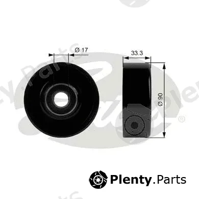 Gates T38033 — Deflection/Guide Pulley, V-ribbed belt DriveAlign®
