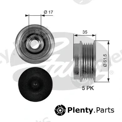 Gates OAP7033 — Alternator Freewheel Clutch DriveAlign®
