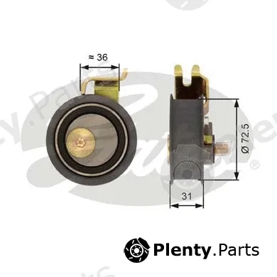 Gates T43016 — Tensioner Pulley, timing belt PowerGrip®