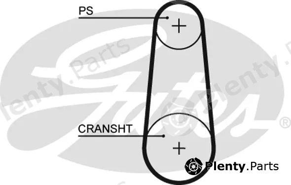 Gates 5383XS — Timing Belt PowerGrip®