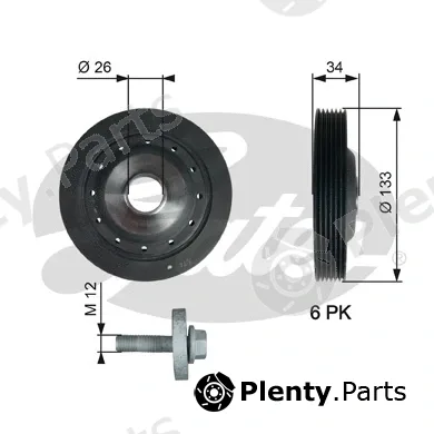 Gates TVD1113A — Belt Pulley, crankshaft DriveAlign®