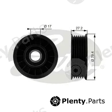 Gates T38009 — Deflection/Guide Pulley, V-ribbed belt DriveAlign®