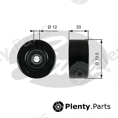 Gates T36762 — Deflection/Guide Pulley, V-ribbed belt DriveAlign®