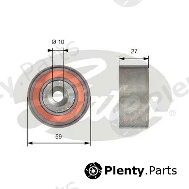 Gates T42149 — Deflection/Guide Pulley, timing belt PowerGrip®