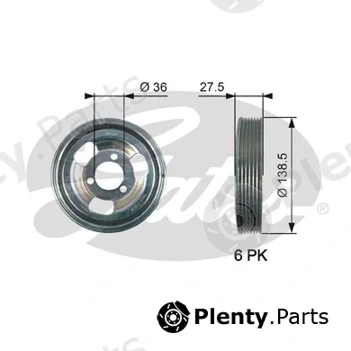 Gates TVD1117 — Belt Pulley, crankshaft DriveAlign®