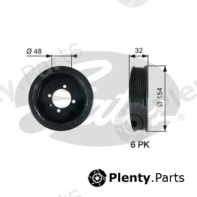 Gates TVD1130 — Belt Pulley, crankshaft DriveAlign®