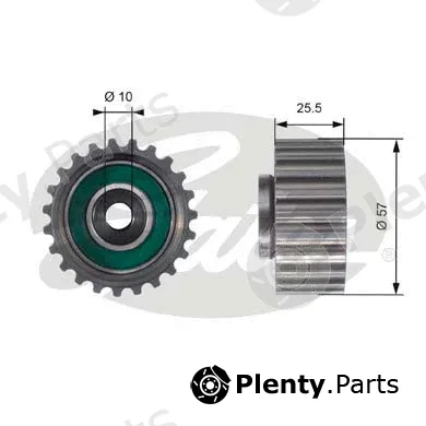 Gates T42116 — Deflection/Guide Pulley, timing belt PowerGrip®