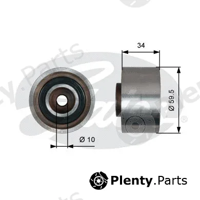 Gates T42222 — Deflection/Guide Pulley, timing belt PowerGrip®