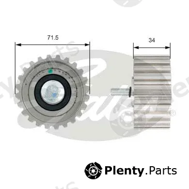 Gates T42183 — Deflection/Guide Pulley, timing belt PowerGrip®
