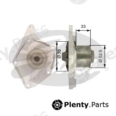 Gates WP0044 — Water Pump, engine cooling