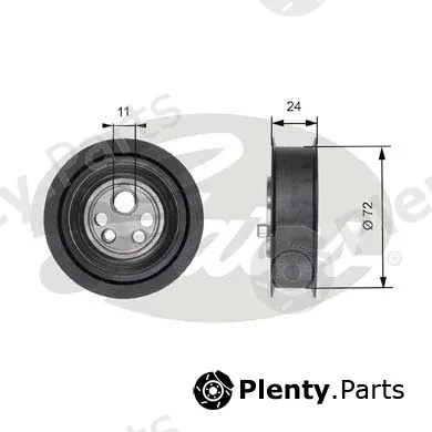 Gates T41102 — Tensioner Pulley, timing belt PowerGrip®