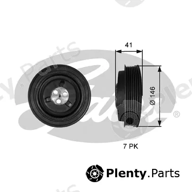 Gates TVD1134 — Belt Pulley, crankshaft DriveAlign®