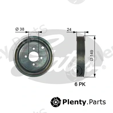 Gates TVD1099 — Belt Pulley, crankshaft DriveAlign®