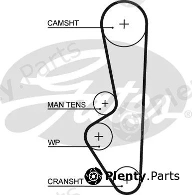 Gates 5094XS — Timing Belt PowerGrip®