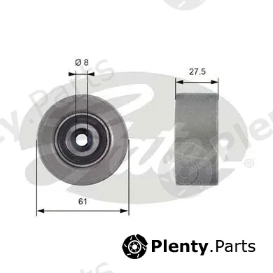 Gates T42151 — Deflection/Guide Pulley, timing belt PowerGrip®